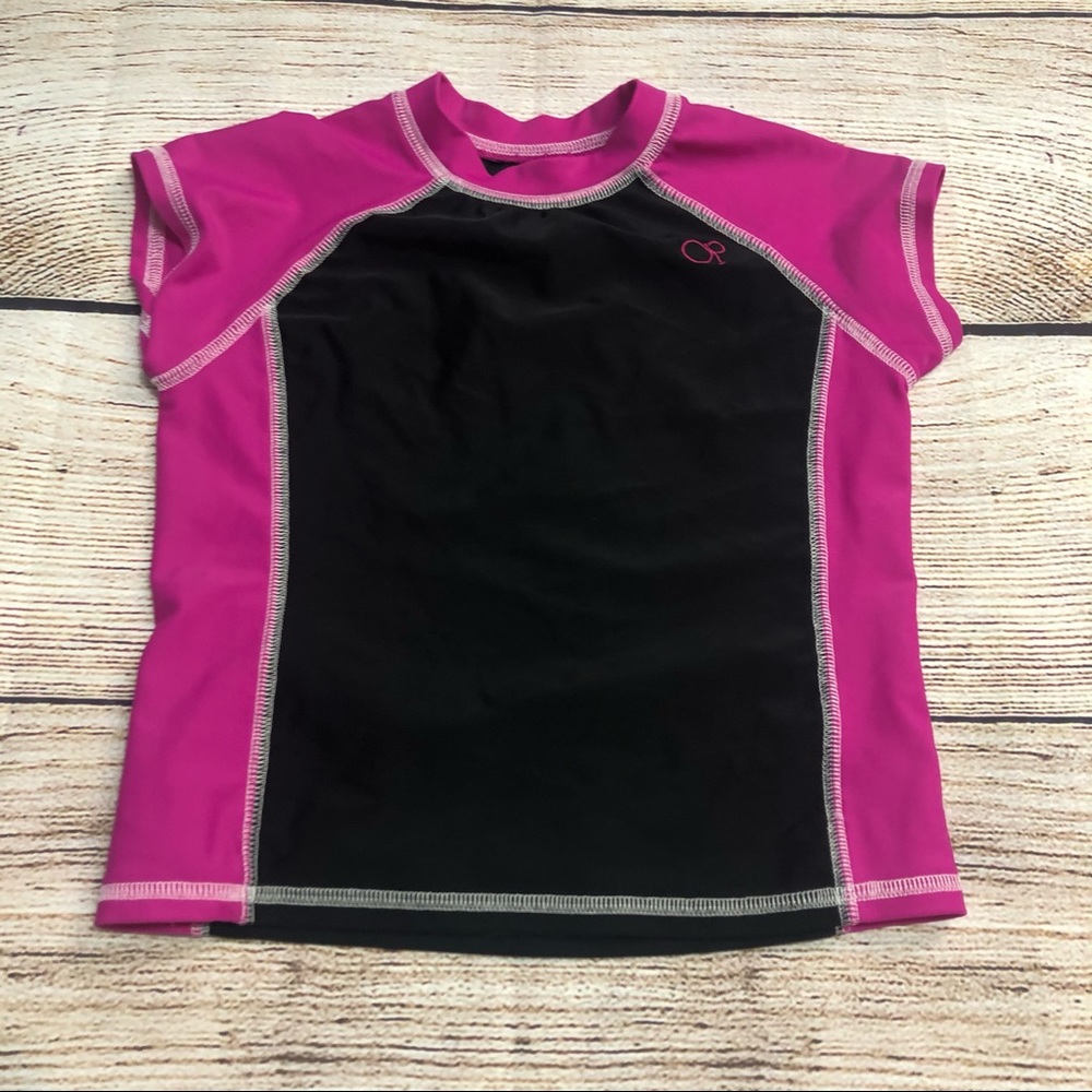 OP Pink and Black Swim Shirt